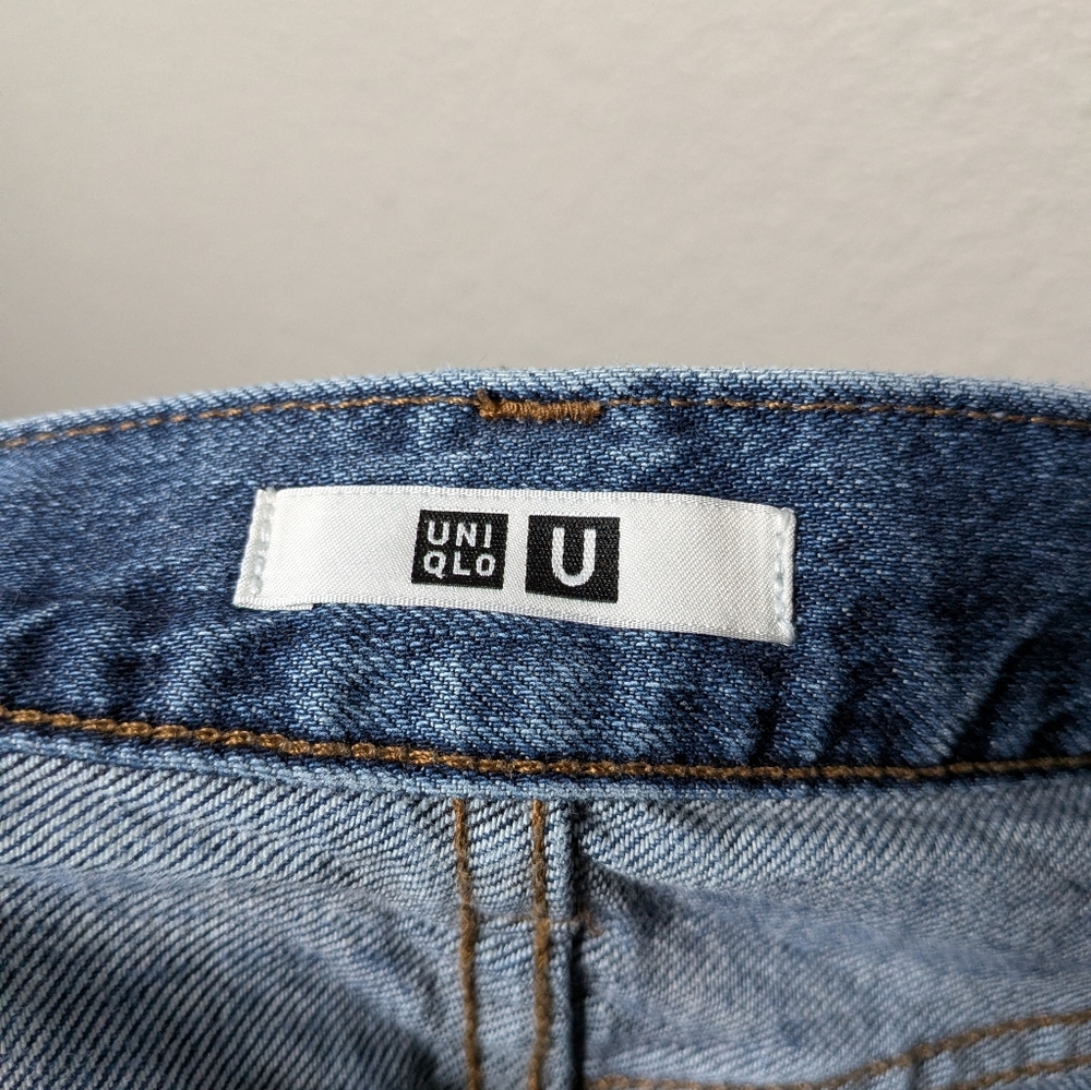 Uniqlo Womens Blue Y2K Denim Baggy Slouchy Wide Leg Jeans 23 23x32 - Picture 5 of 7